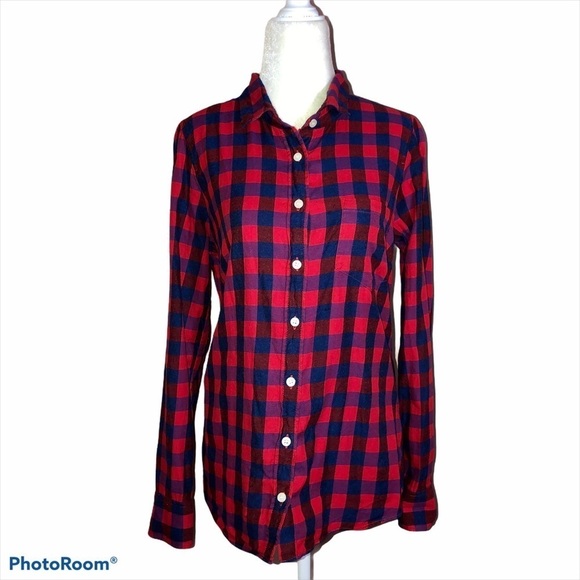 J. CREW Plaid Button Down Long Sleeve Shirt  Sz S - Picture 1 of 7